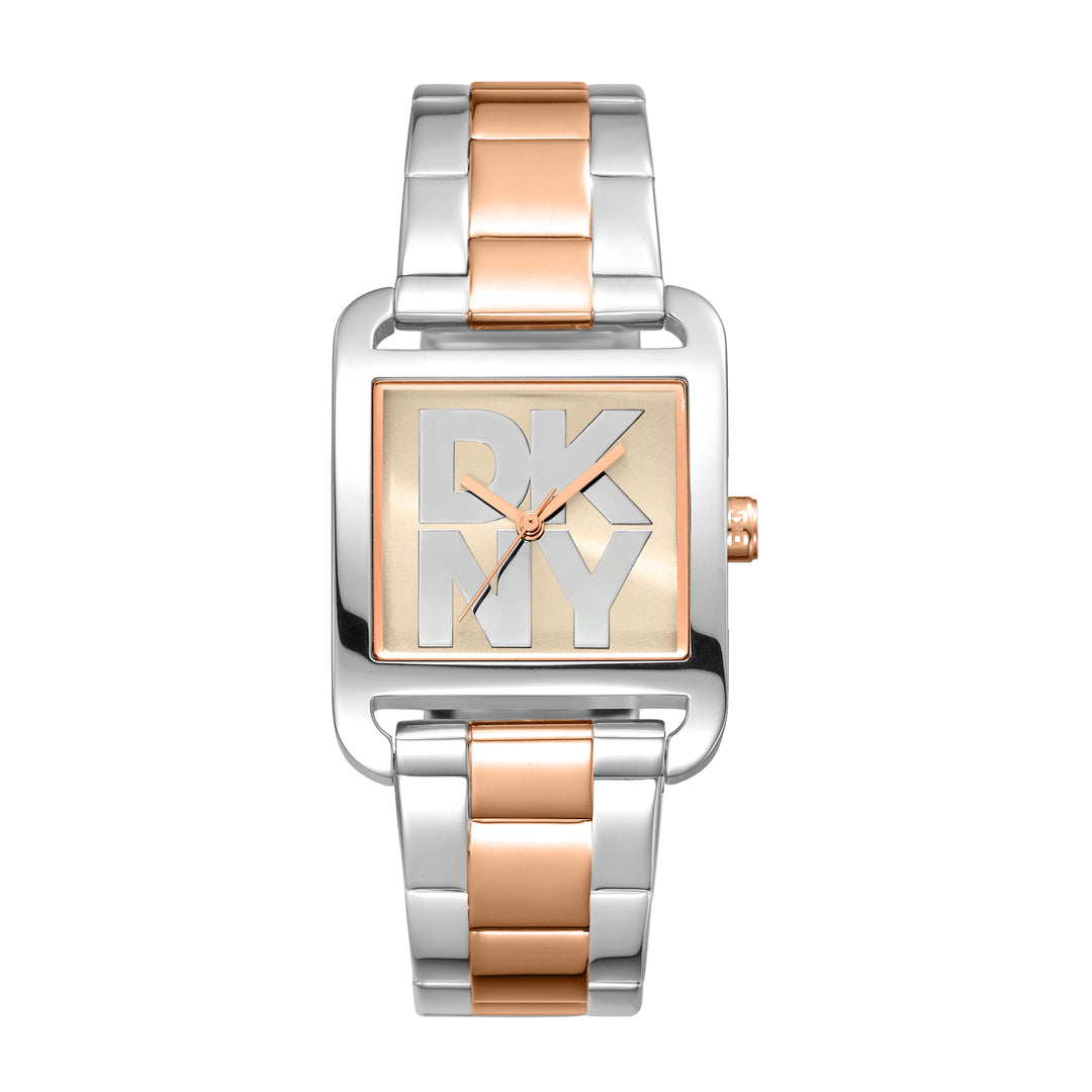 DKNY ICONIC Women's Rose Gold Dial Stainless Steel Watch