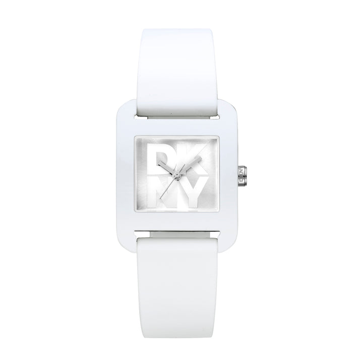 DKNY ICONIC Women's Silver Dial Silicone Strap Watch