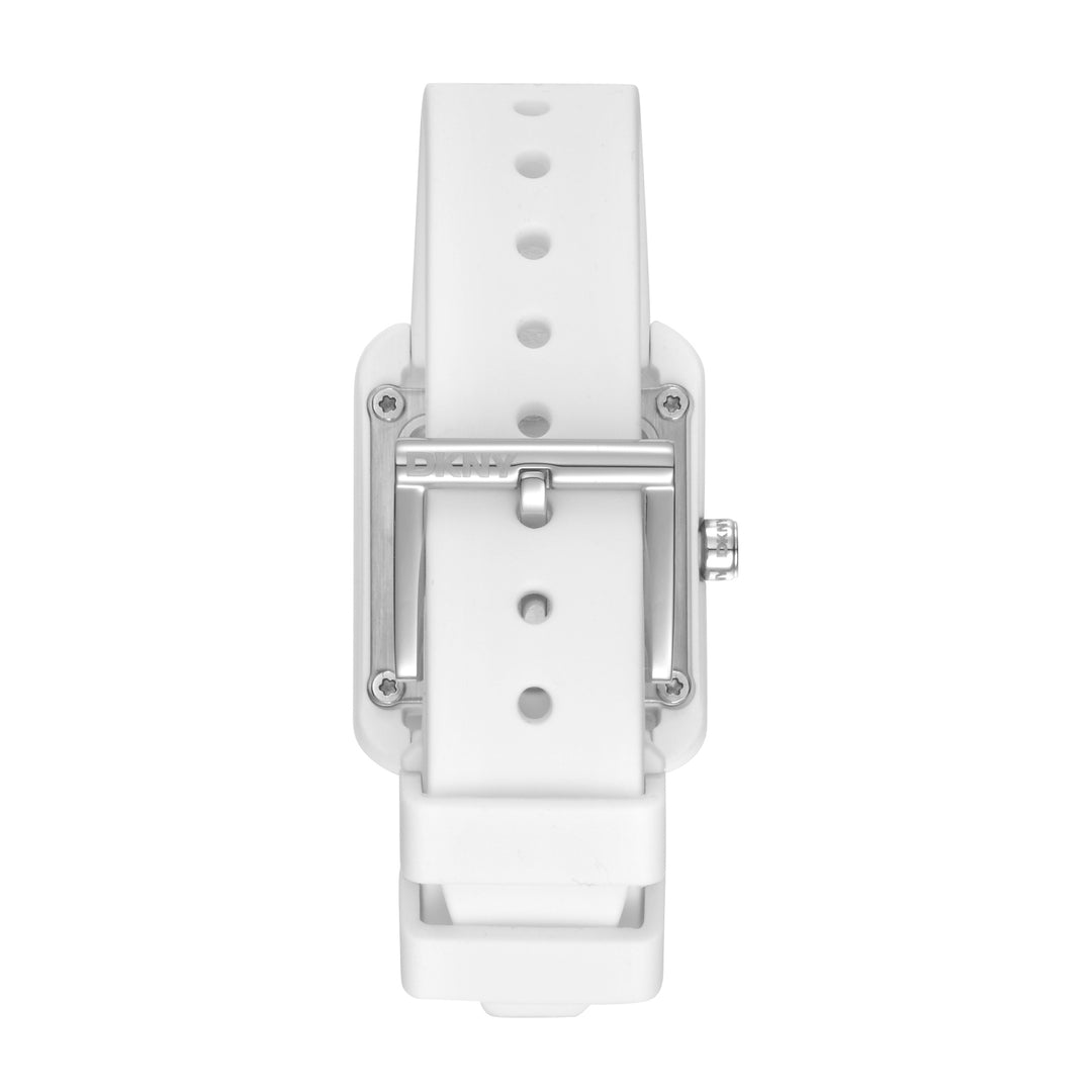 DKNY ICONIC Women's Silver Dial Silicone Strap Watch