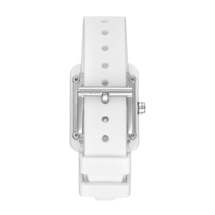 DKNY ICONIC Women's Silver Dial Silicone Strap Watch