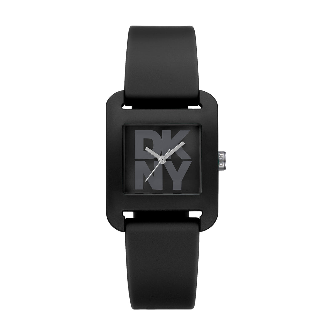 DKNY ICONIC Women's Black Dial Silicone Strap Watch