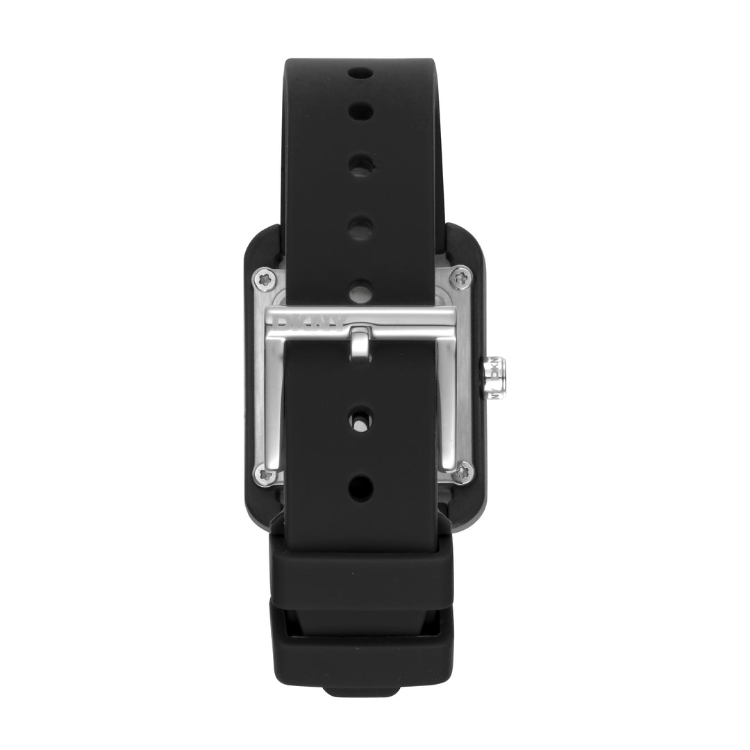 DKNY ICONIC Women's Black Dial Silicone Strap Watch