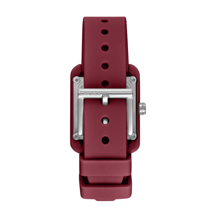 DKNY ICONIC Women's Dark Red Dial Silicone Strap Watch