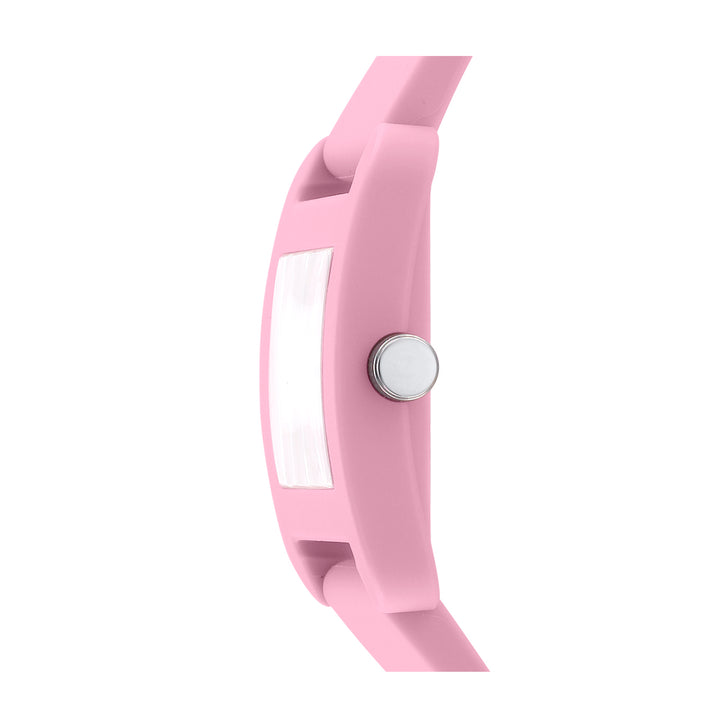 DKNY ICONIC Women's Pink Dial Silicone Strap Watch