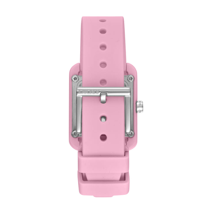 DKNY ICONIC Women's Pink Dial Silicone Strap Watch