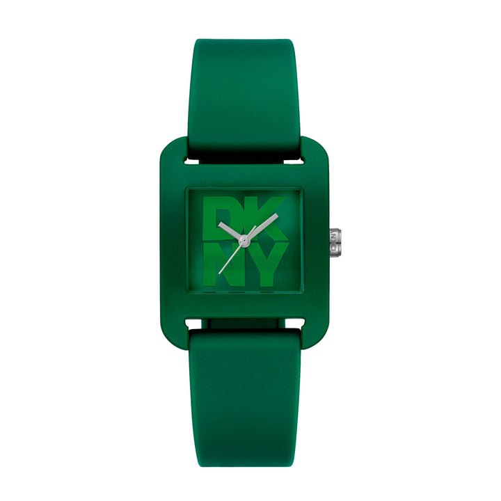 DKNY ICONIC Women's Dark Green Dial Silicone Strap Watch