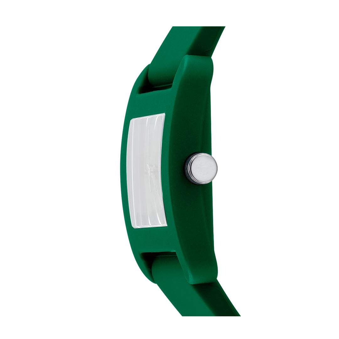 DKNY ICONIC Women's Dark Green Dial Silicone Strap Watch