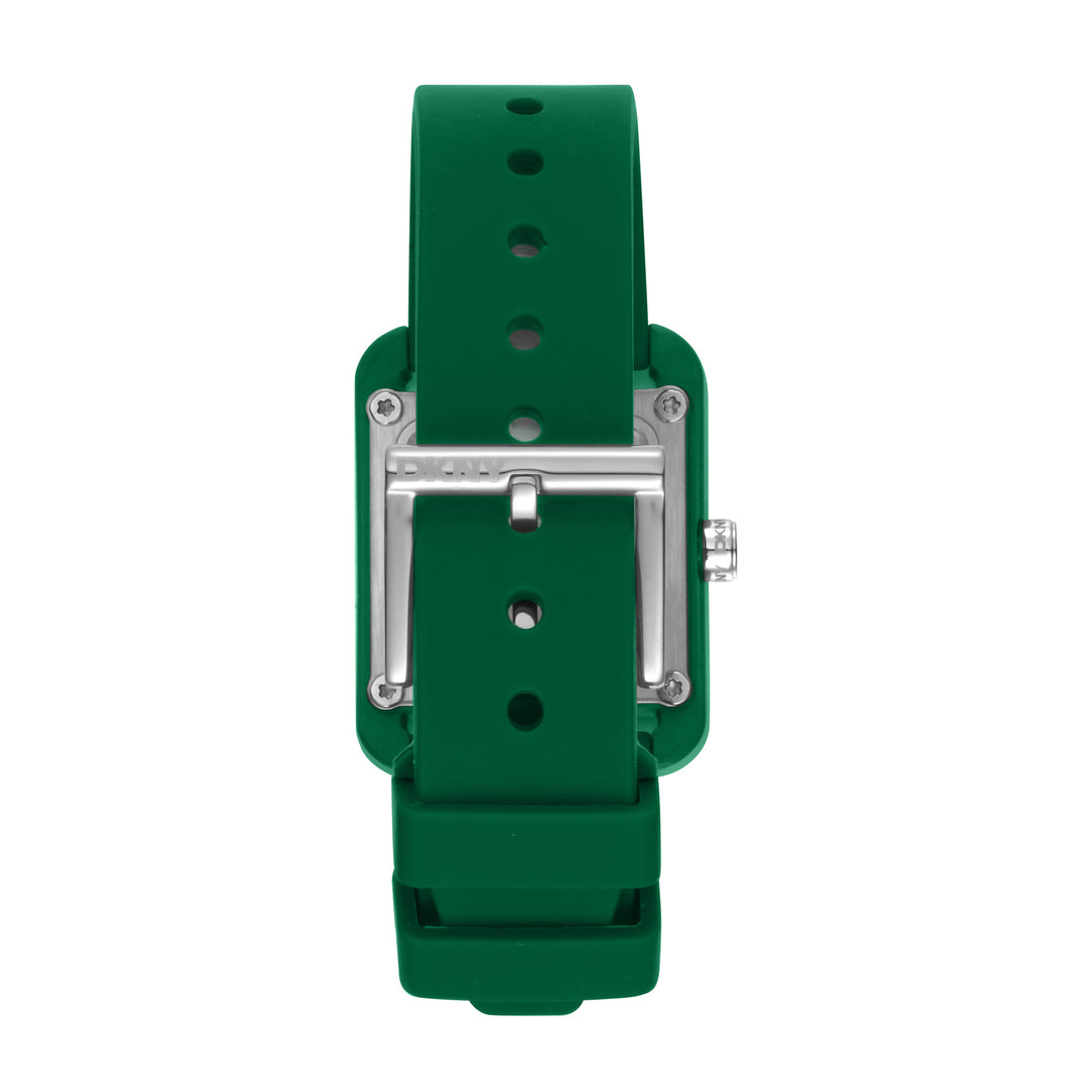 DKNY ICONIC Women's Dark Green Dial Silicone Strap Watch