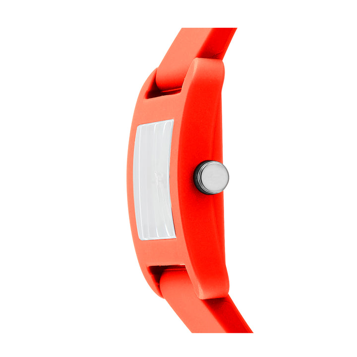 DKNY ICONIC Women's Red Dial Silicone Strap Watch