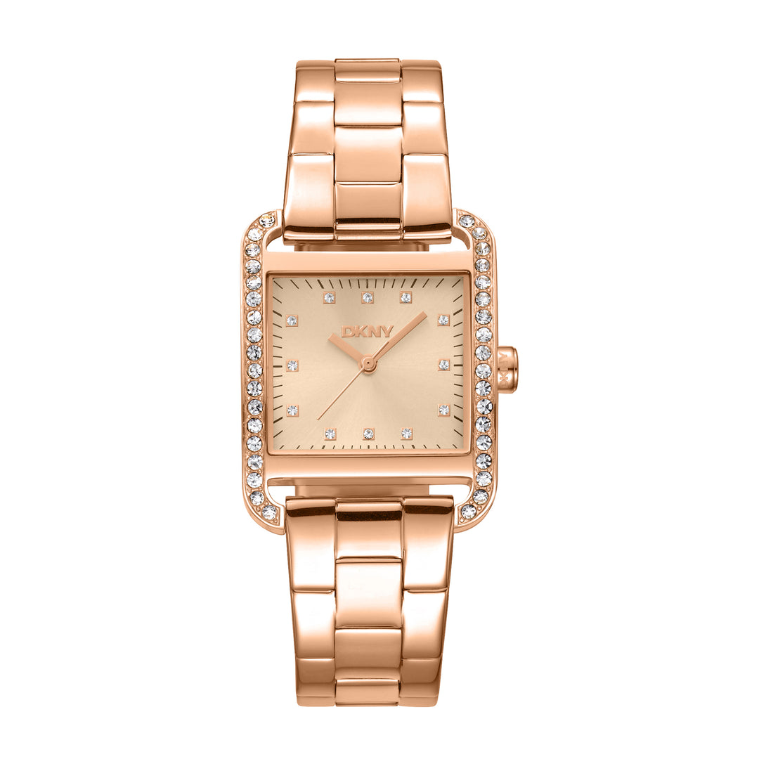 DKNY ICONIC Women's Rose Gold Dial Stainless Steel Watch