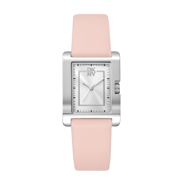 DKNY URBAN Women's Silver Dial Leather Strap Watch