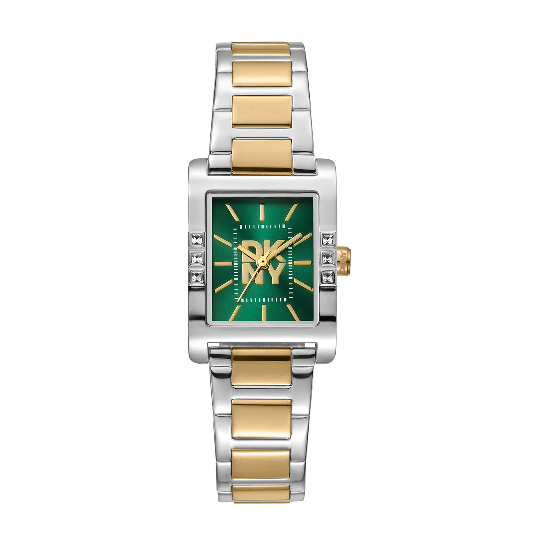 DKNY LOGO Women's Dark Green Dial Stainless Steel Watch