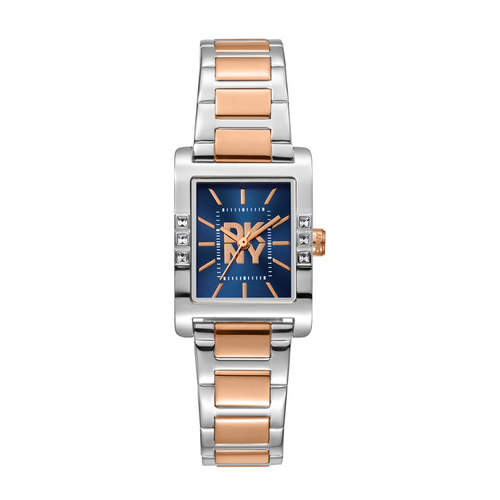 DKNY LOGO Women's Dark Blue Dial Stainless Steel Watch