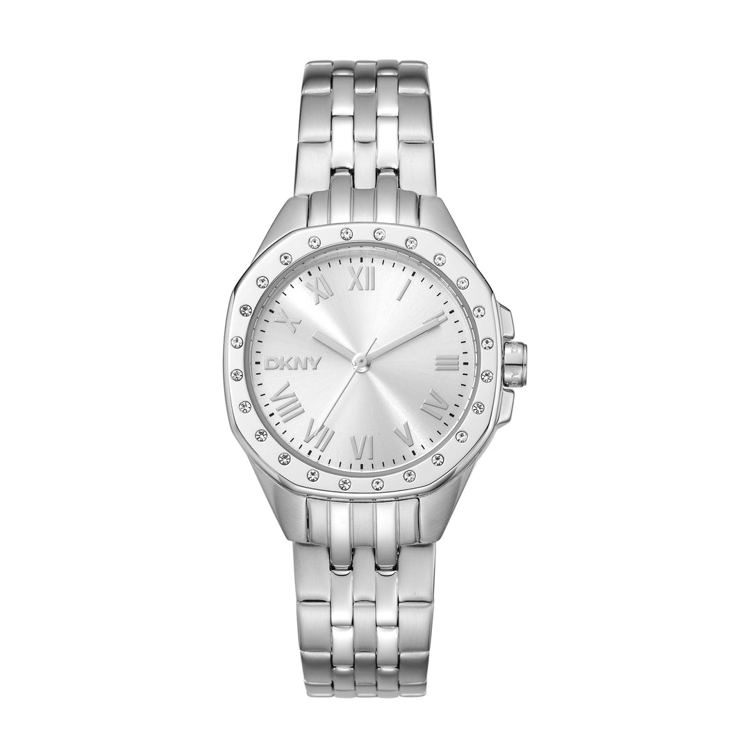 DKNY EVENING Women's Silver Dial Stainless Steel Watch