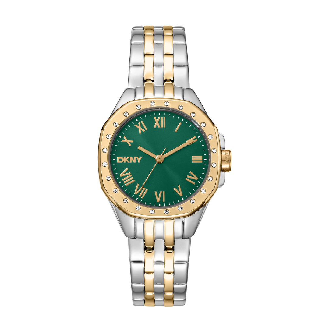 DKNY EVENING Women's Dark Green Dial Stainless Steel Watch