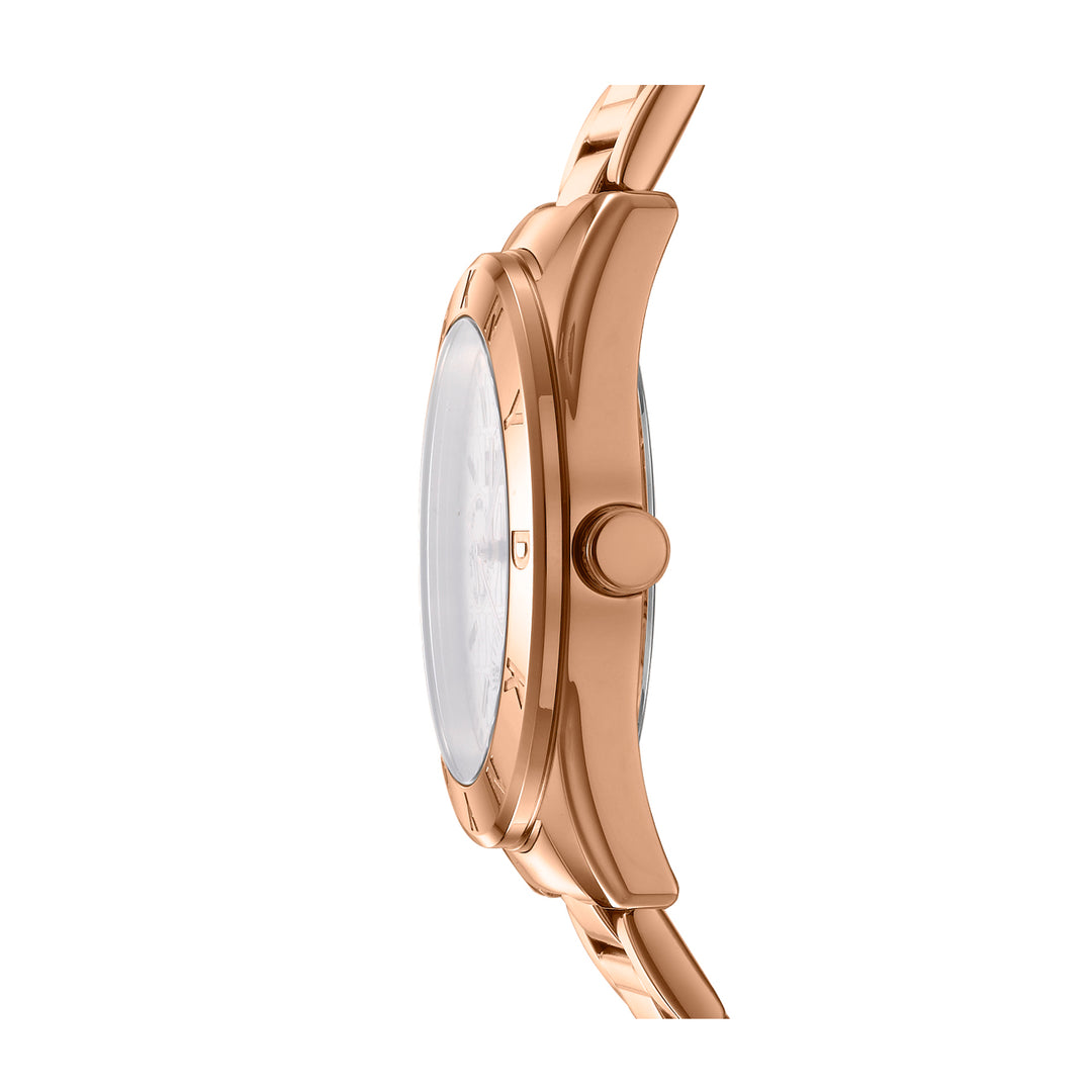 DKNY ACTIVE Women's Rose Gold Dial Stainless Steel Watch