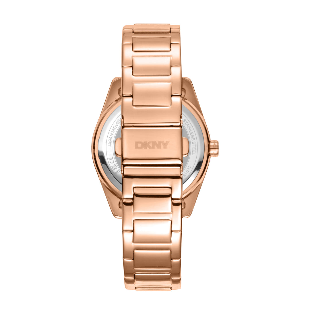 DKNY ACTIVE Women's Rose Gold Dial Stainless Steel Watch