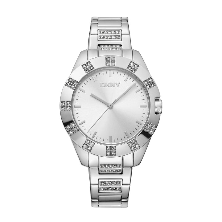 DKNY EVENING Women's Silver Dial Stainless Steel Watch