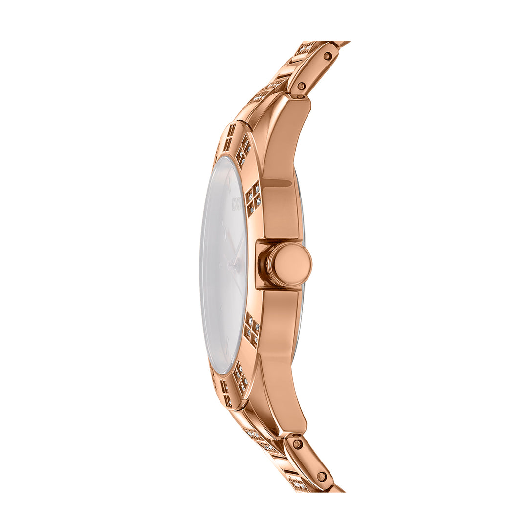 DKNY EVENING Women's Rose Gold Dial Stainless Steel Watch