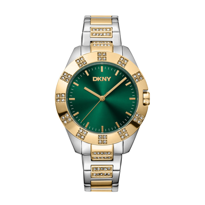 DKNY EVENING Women's Dark Green Dial Stainless Steel Watch