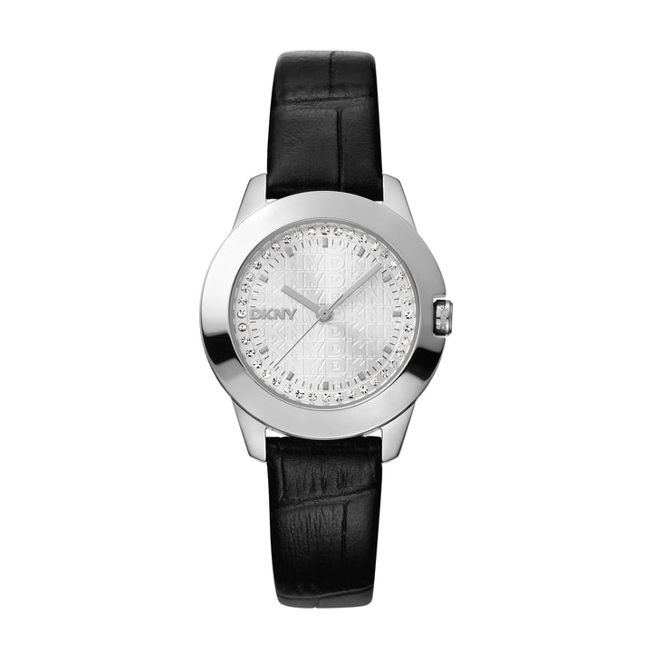 DKNY EVERYDAY Women's Silver Dial Leather Strap Watch