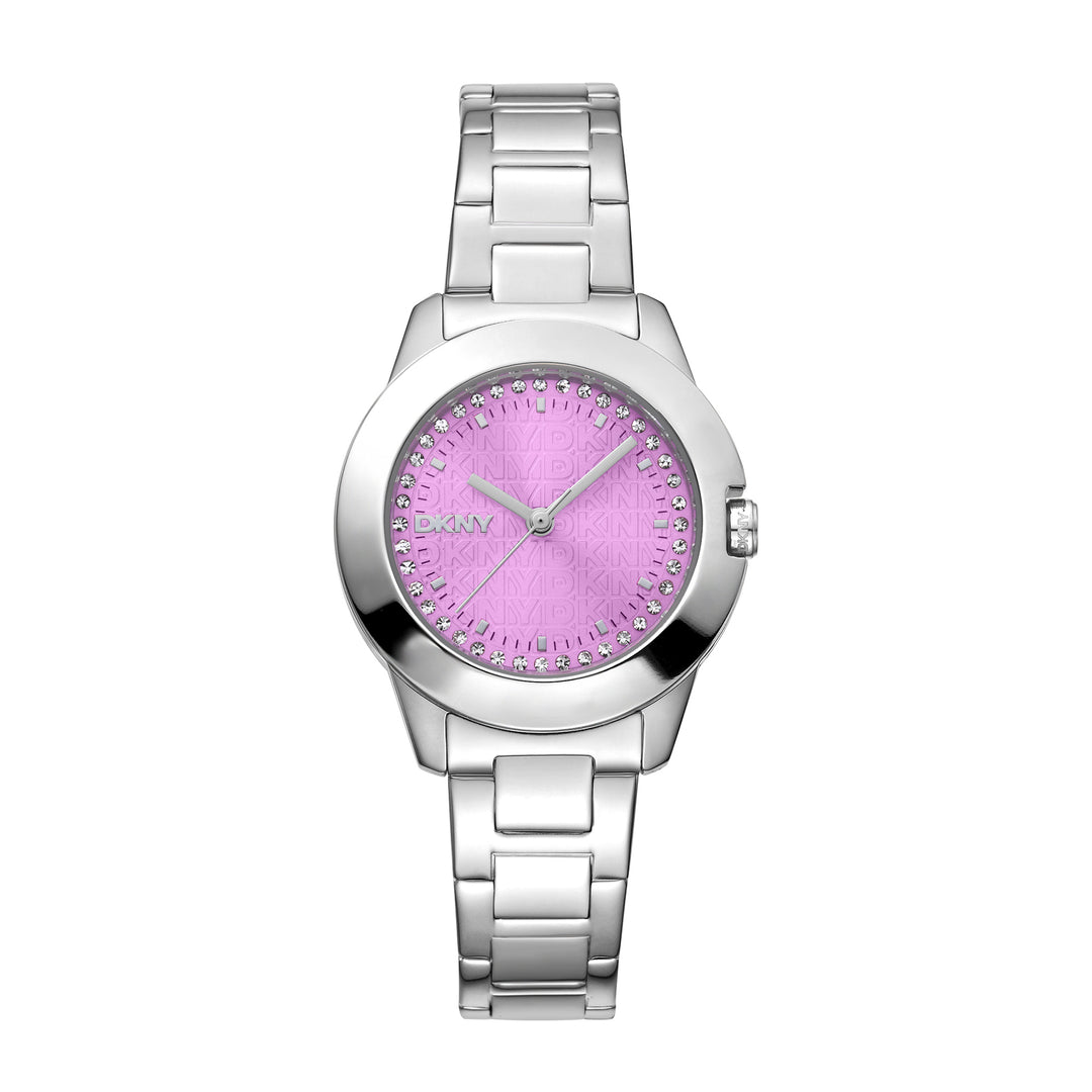 DKNY EVERYDAY Women's Pink Dial Stainless Steel Watch