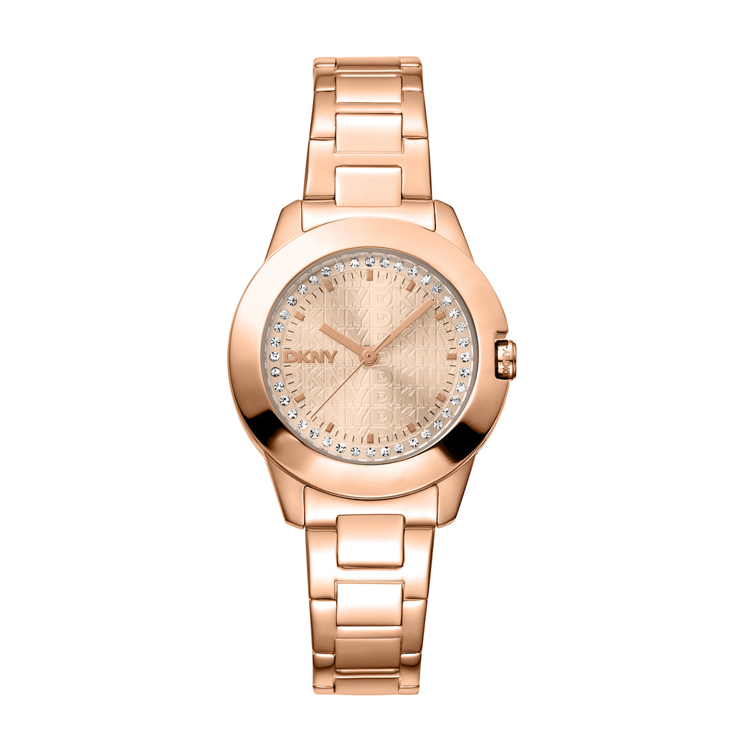 DKNY EVERYDAY Women's Rose Gold Dial Stainless Steel Watch