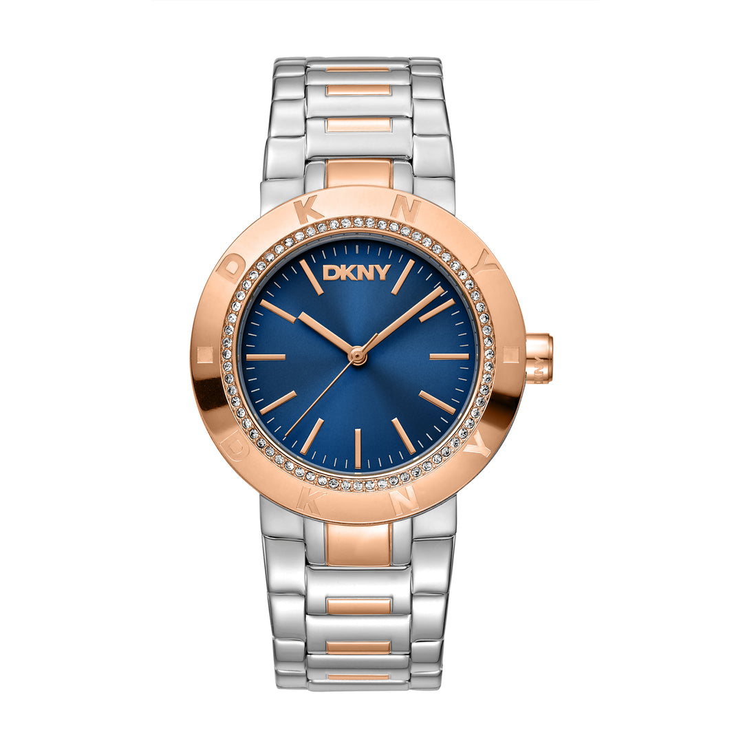 DKNY EVENING Women's Dark Blue Dial Stainless Steel Watch