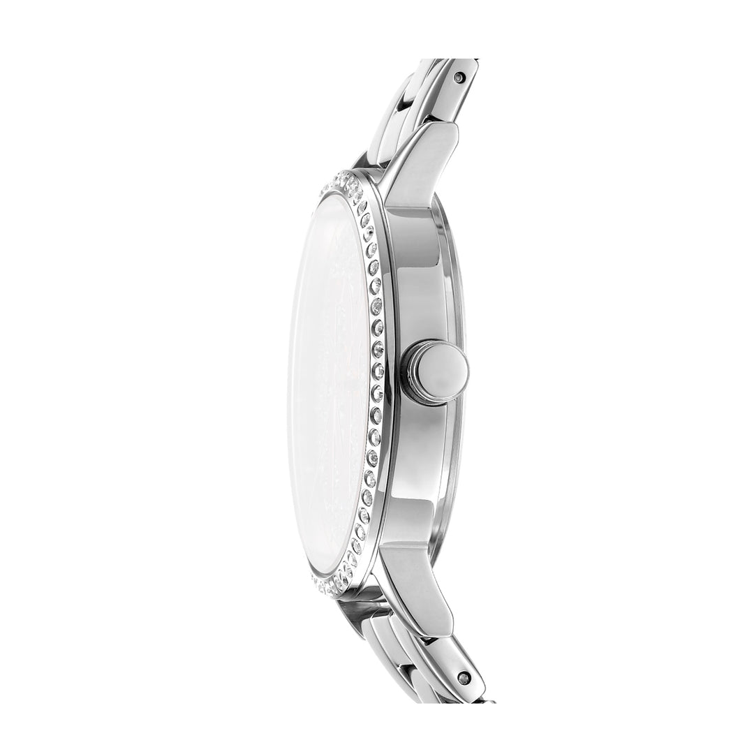 DKNY LOGO Women's Silver Powder Dial Stainless Steel Watch