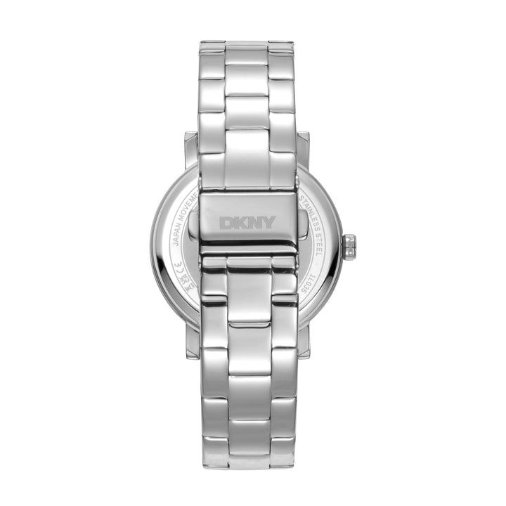 DKNY LOGO Women's Silver Powder Dial Stainless Steel Watch