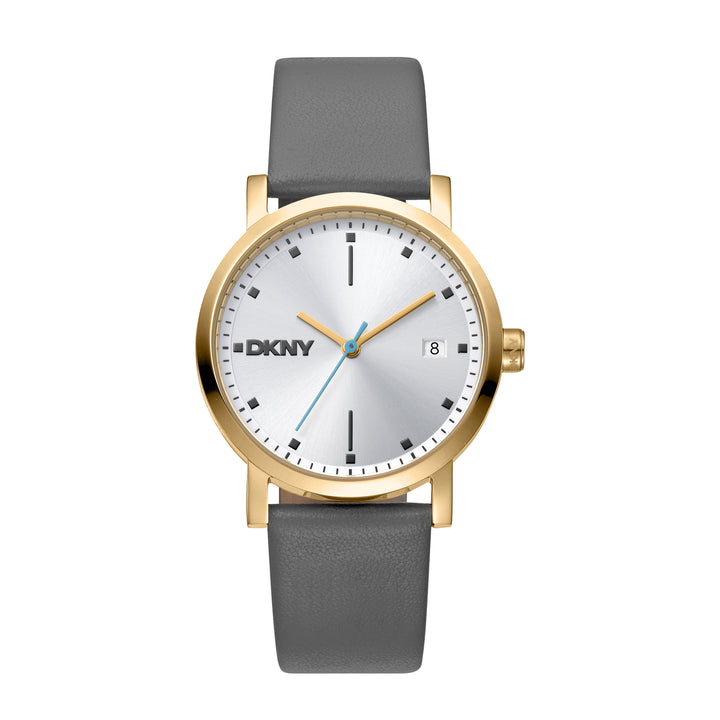 DKNY URBAN Women's Silver Dial Leather Strap Watch