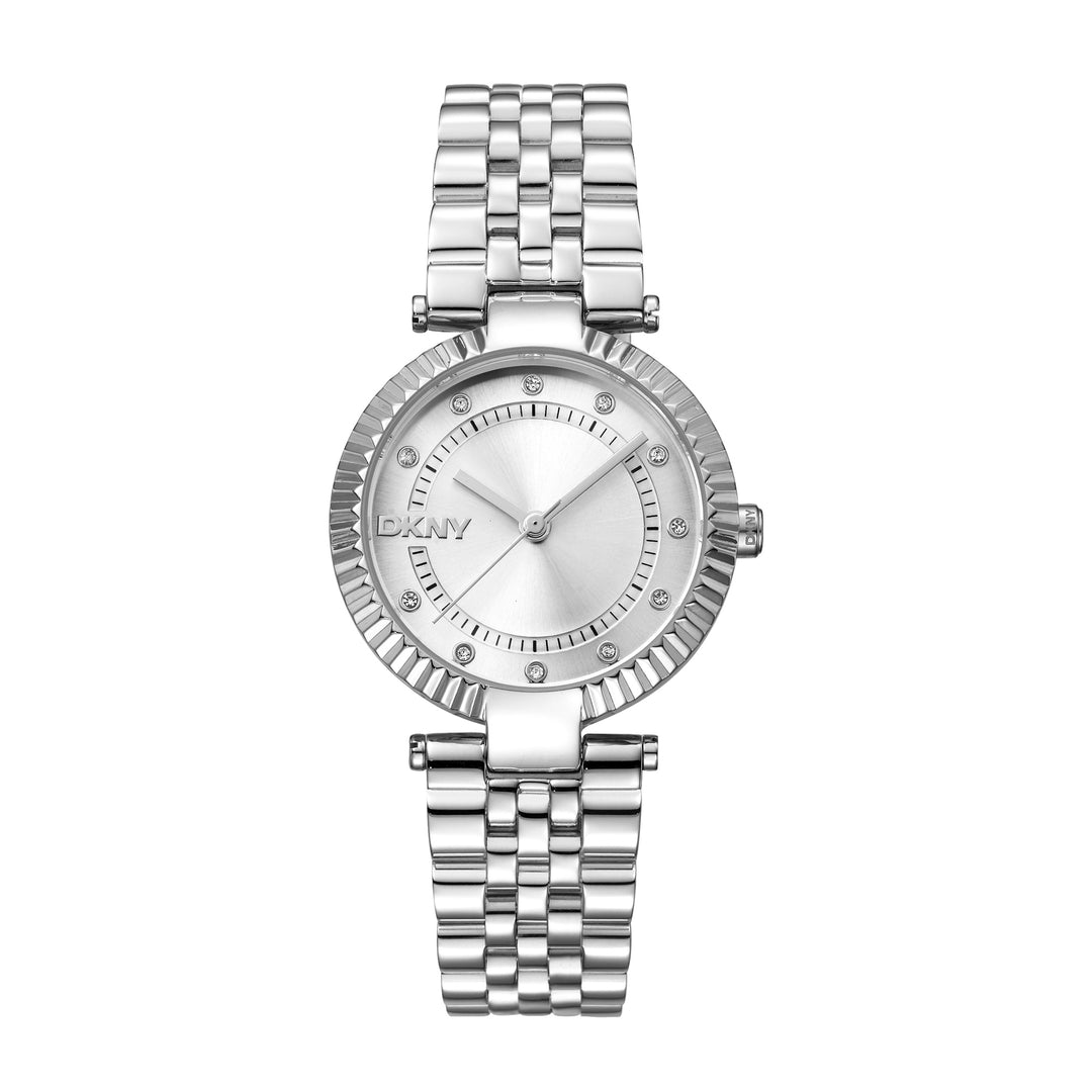 DKNY EVENING Women's Silver Dial Stainless Steel Watch