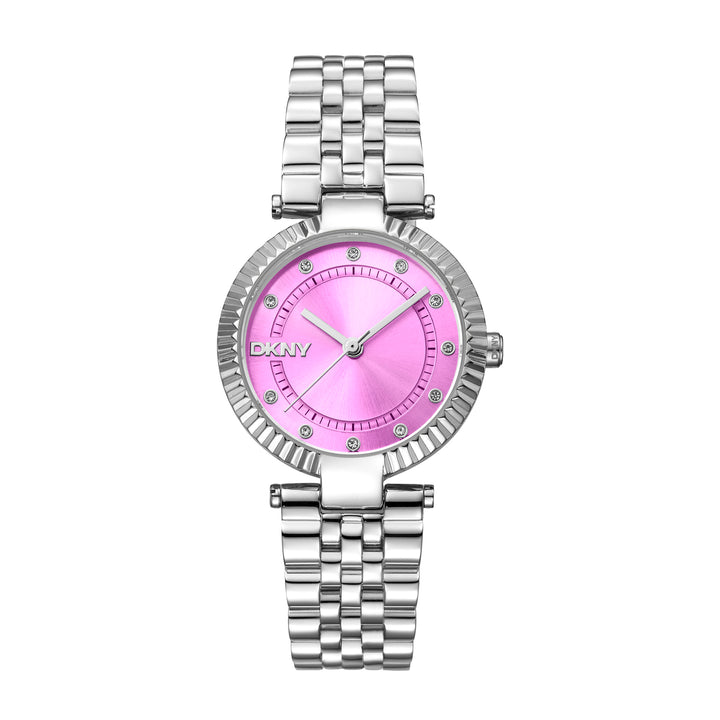 DKNY EVENING Women's Pink Dial Stainless Steel Watch