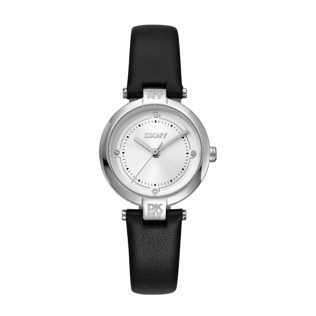 DKNY EVERYDAY Women's Silver Dial Leather Strap Watch