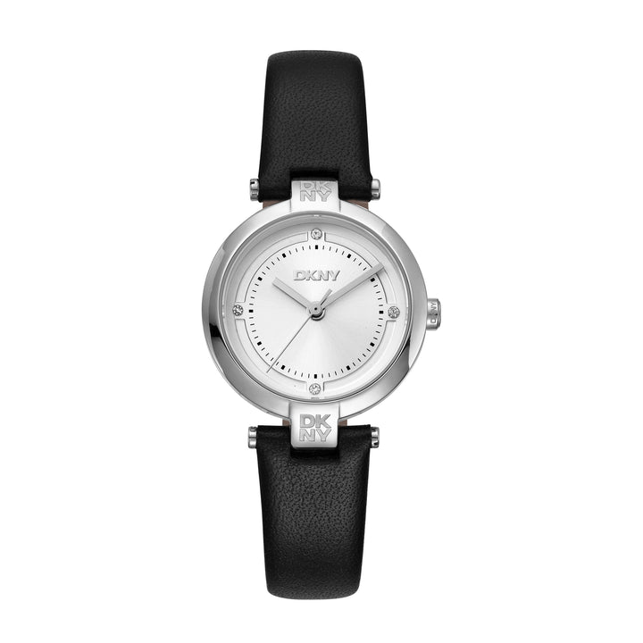 DKNY EVERYDAY Women's Silver Dial Leather Strap Watch