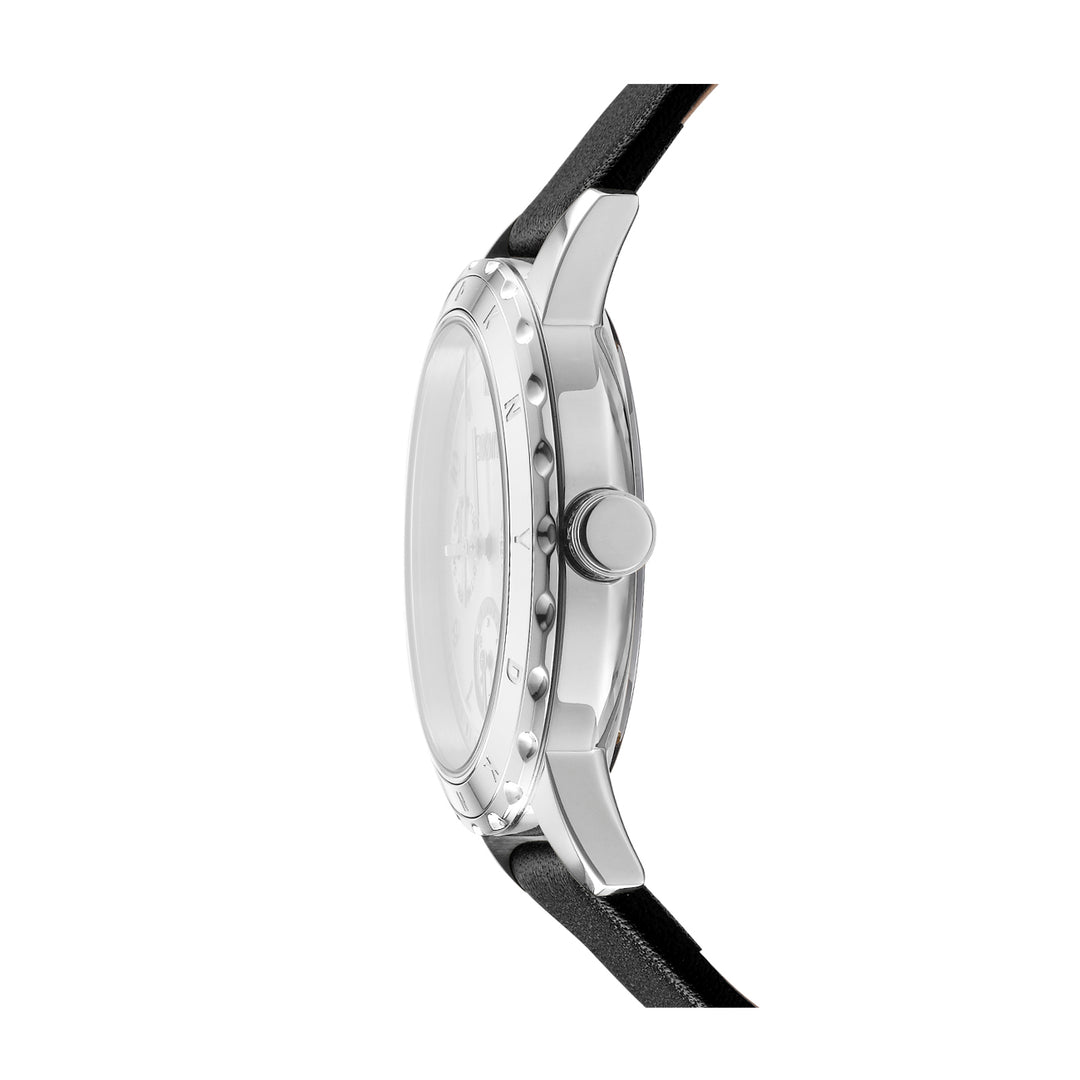 DKNY ACTIVE Women's Silver Dial Leather Strap Watch