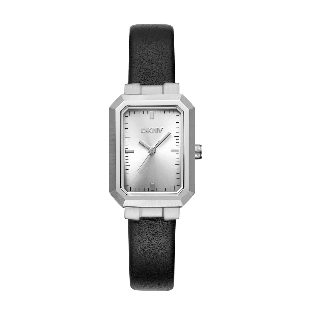 DKNY EVERYDAY Women's Silver Dial Leather Strap Watch