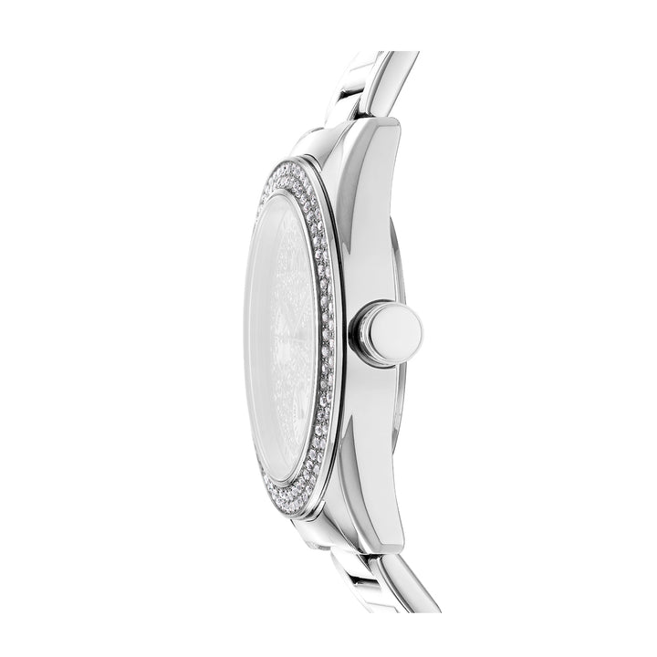 DKNY EVENING Women's Silver Powder Dial Stainless Steel Watch