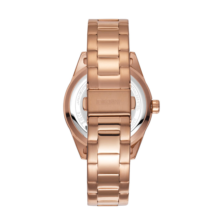 DKNY ACTIVE Women's Rose Gold Dial Stainless Steel Watch