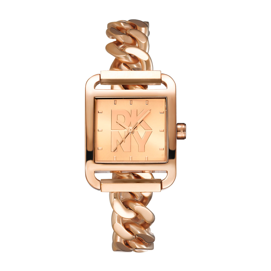 DKNY ICONIC Women's Rose Gold Dial Stainless Steel Watch