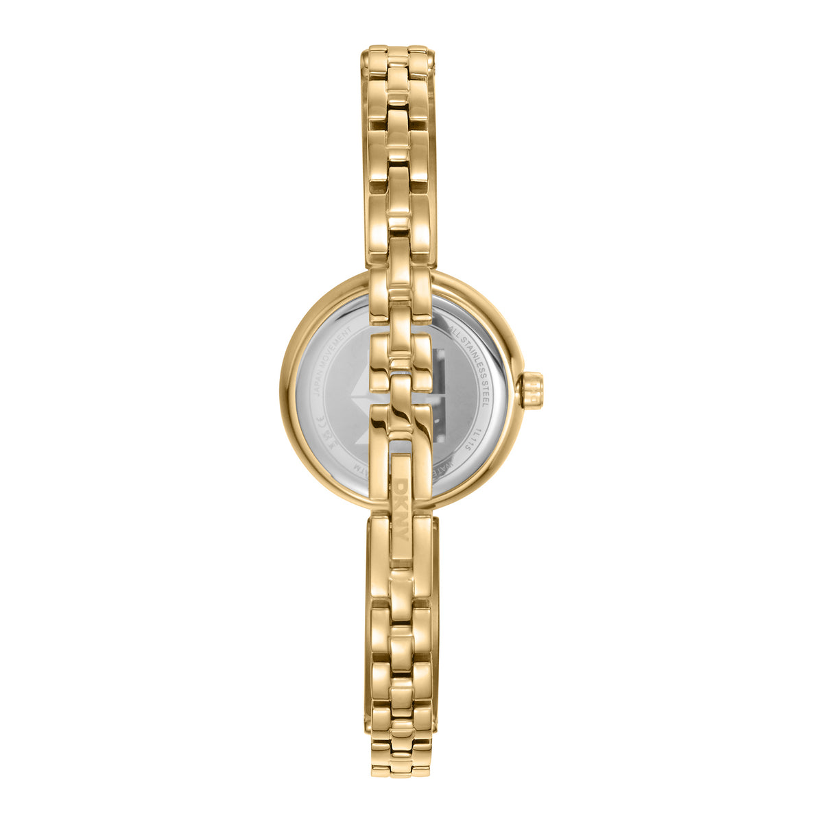DKNY Logo Women's White MOP Dial Stainless Steel Watch