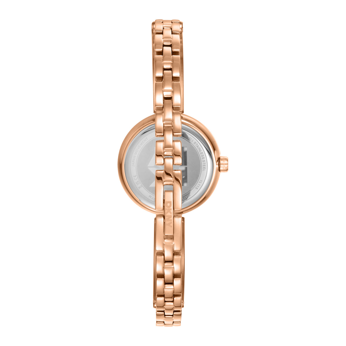 DKNY Logo Women's White MOP Dial Stainless Steel Watch