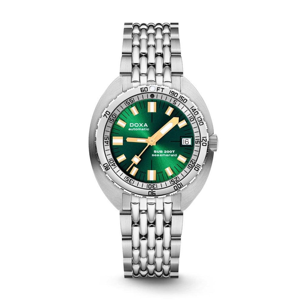 Doxa Men's Silver Tone Case Green Dial Automatic Watch