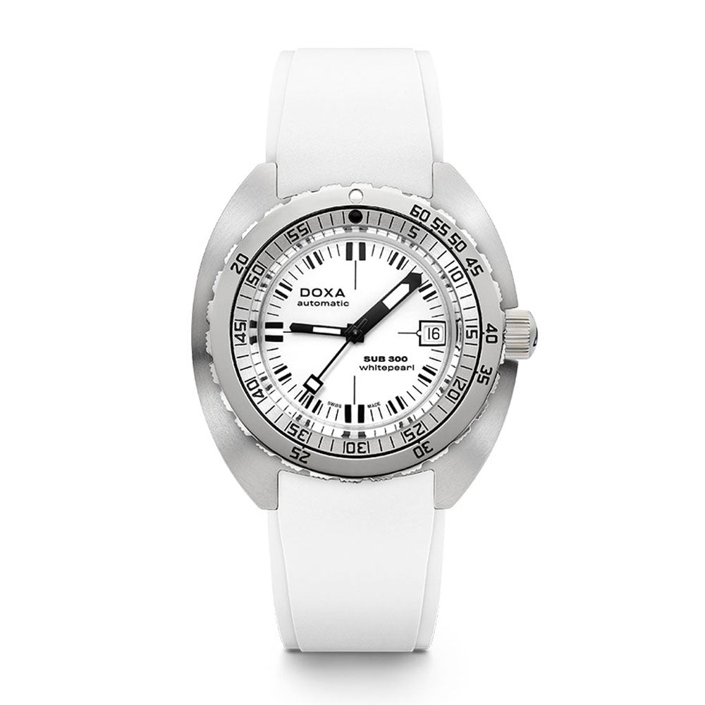 Doxa Men's Silver Tone Case White Dial Automatic Watch