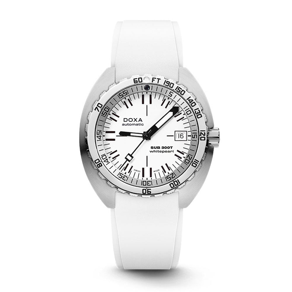 Doxa Men's Silver Tone Case White Dial Automatic Watch