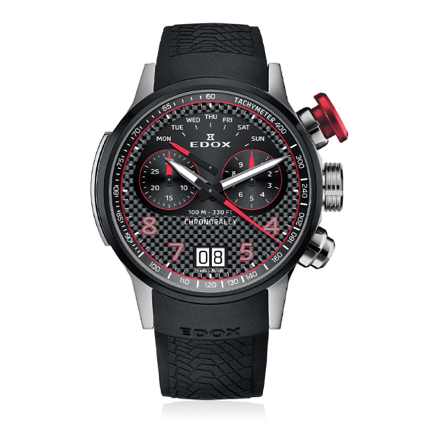Edox Men's Chronorally Chronograph 45 Watch