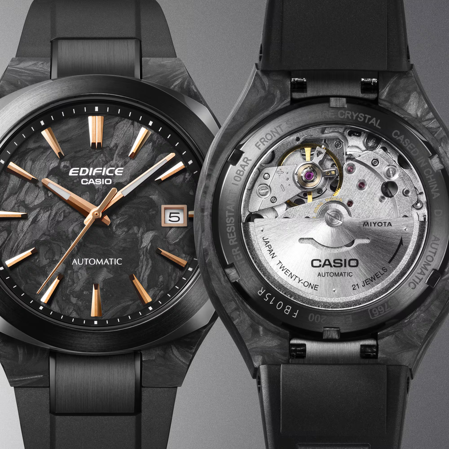 Made-in-Japan automatic movement: Visible through the see-through case back * Image shows the EFK-200XPB-1A