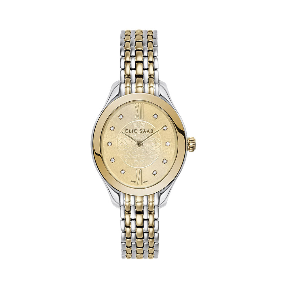 Elie Saab Mystére D' Elie Elegance Diamond Gold Stainless Steel