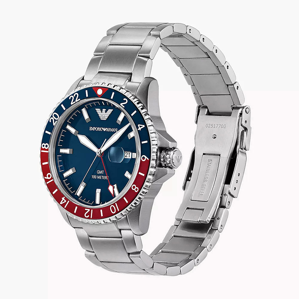 Emporio Armani Diver Silver Stainless Steel Men's Watch