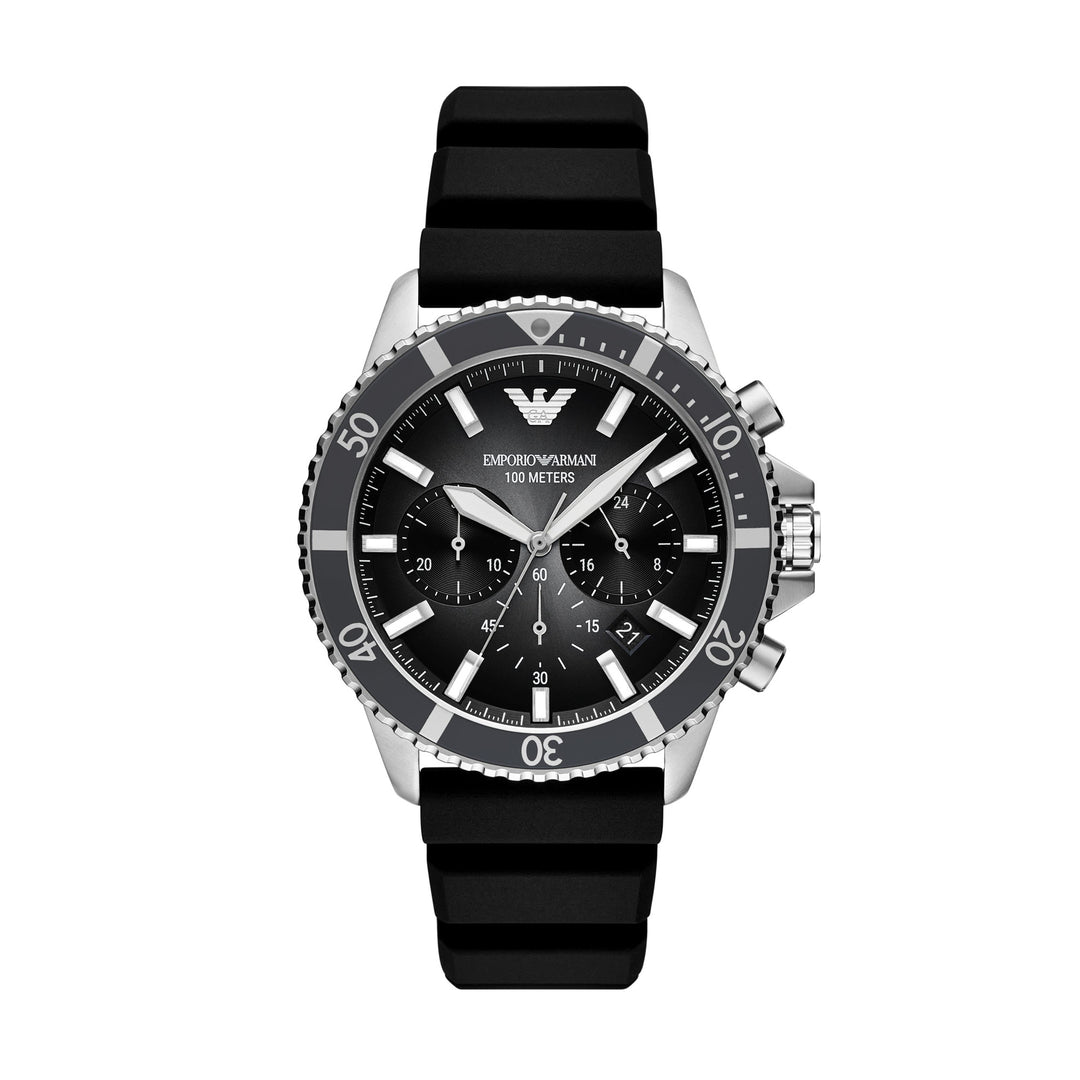 Emporio Armani World Explorer Silver Silicone Men's Watch